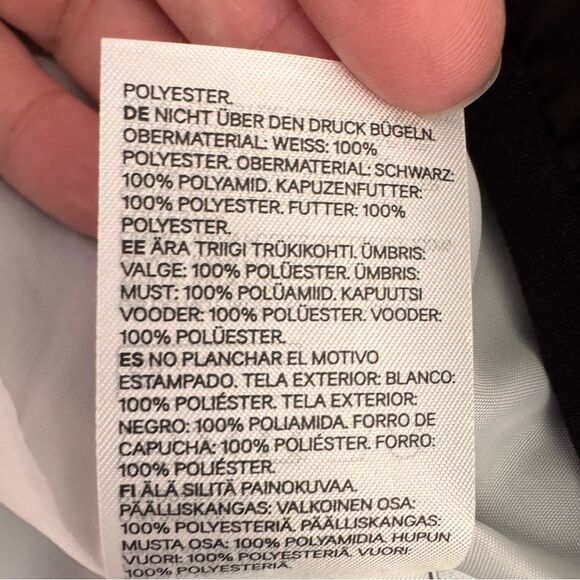 H&M White Black NASA Front Zipper Windbreaker Kids Jacket SZ M (8-10) # 2478 - Picture 11 of 15